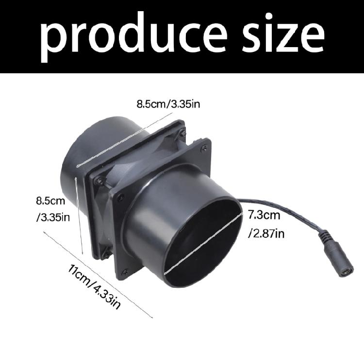 High Torques 4500RPM Exhaust Fan Blower Including Power Adapter For Plant Tents Electronics Cooling Humidity Control