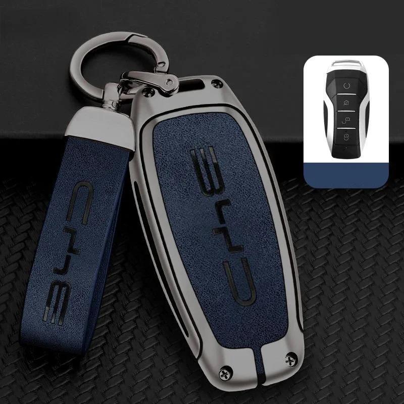 Alloy Car Key Case Cover Holder For Byd Second Song Pro Tang Dm Qin Plus Max Yuan Generation Atto 3 Han Ev Dolphin Accessories