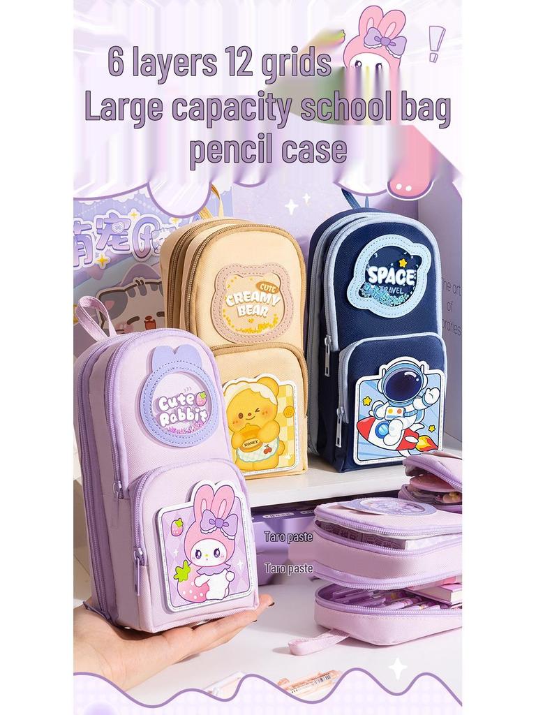 High Capacity Multifunctional Student Bag: Handbag, Bookbag, & Pencil Case in Trendy Ins Style