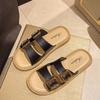 Summer New Women's Slippers Buckle Design Thick-soled Women's Slippers Wear Fashionable Versatile Soft Sole- .CM Beach Women's Shoes