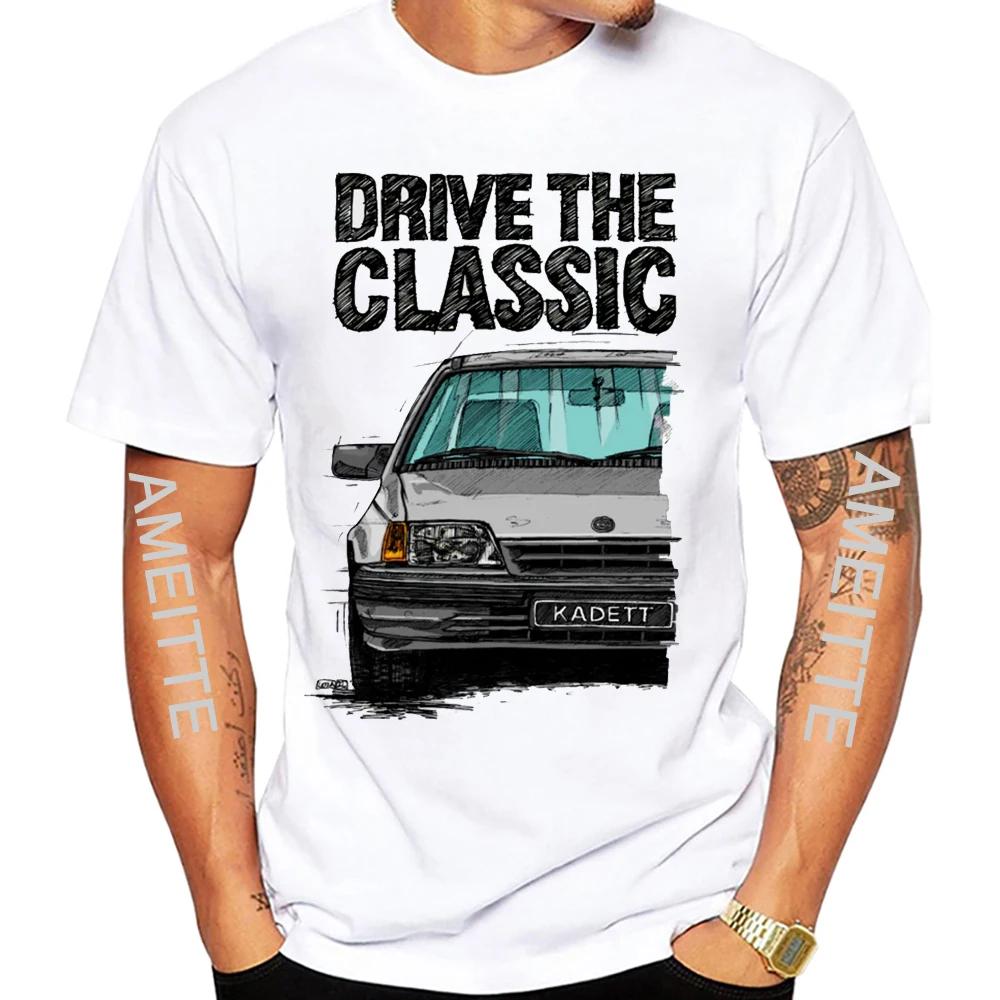 

Drive The Classic Opeles Kadett E Late Model T-Shirt Men Short Sleeve Vintage White Casual Cool Boy Tees Mans Tops 3XL