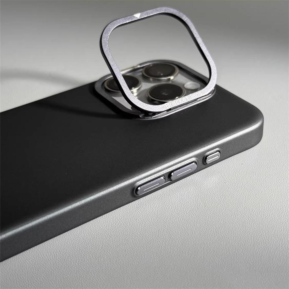 Luxury Ultra Thin Alloy Lens Holder Magnetic PC Hard Case For iPhone 17 16 Pro Max 15 14 Plus 13 Magsafe Wireless Charging Cover