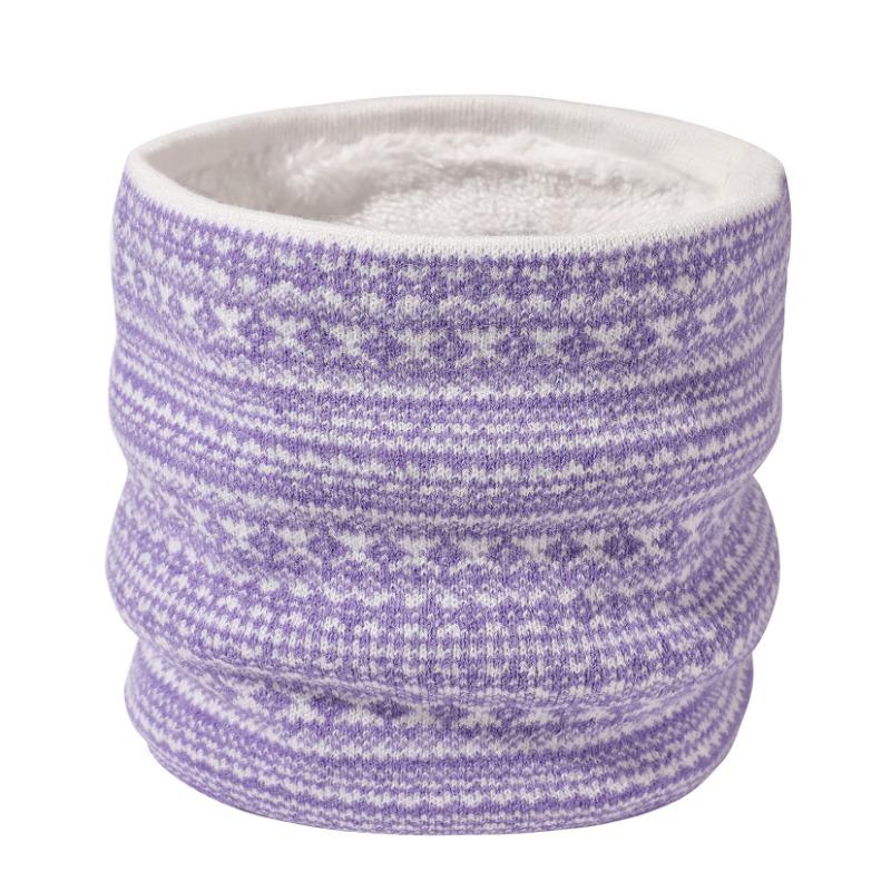 New neck cover men's windproof and warm Fair Island classic color winter scarf velvet thickened knitted scarf