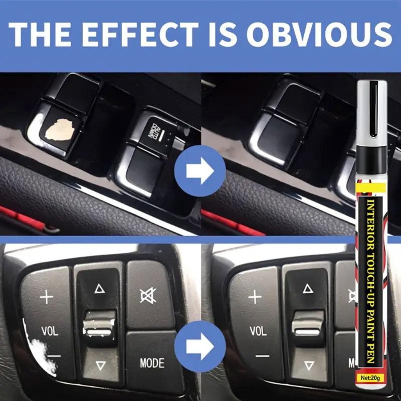 ABS Formula Black Plastic Repair Pen Automotive Steering Wheel Button Touch Up Fast Dry Scratch Fix Wear Resistant