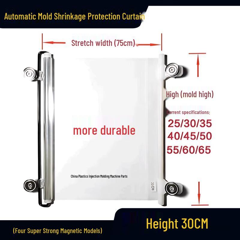 Automatic Retractable Injection Molding Machine Curtain: Thickened Transparent, Magnetic, Splash & Drop-Proof