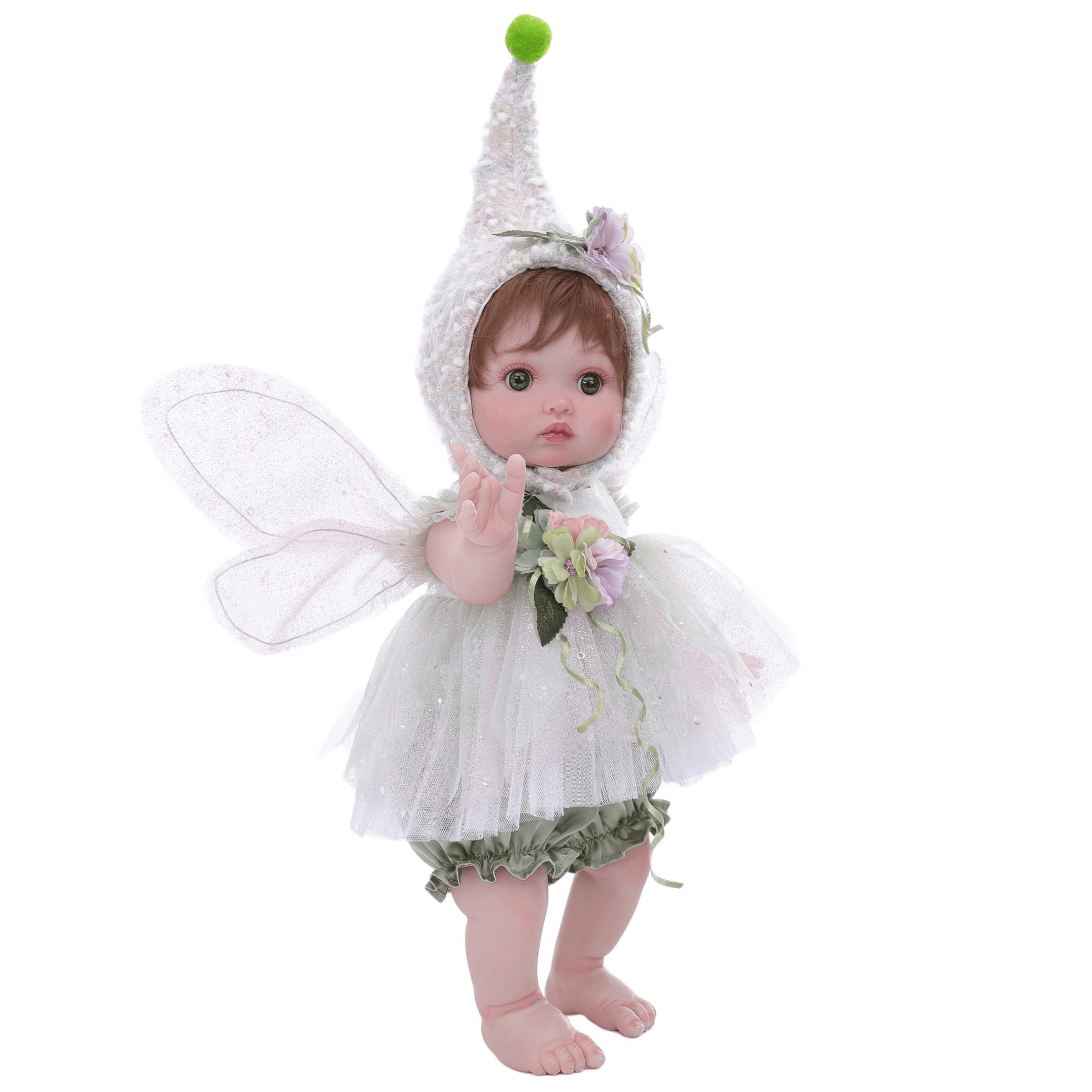 

Очаровательный Фея Ангел Реборн Кукла 18 Дюймов Мягкий Силиконовый Винил, Милый Наряд Крылатая Кукла Фея, Волосы Ручной Имплантации, Коллекция Украшение Подарок Игрушка