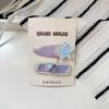 Korean Silver Hairpin: Gentle, Stylish Art BB Clip for Girls - High-Grade Leather Children's Bangs Clip