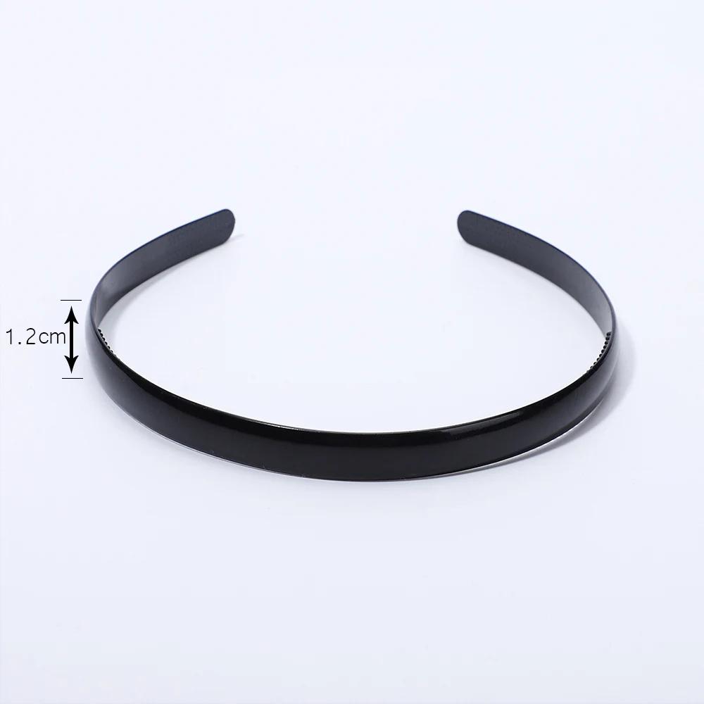 1/7pcs Simple Women Headbands Fashion Head Band for Girls Solid Black Color Casual Hair Accessories Plastic Headbans