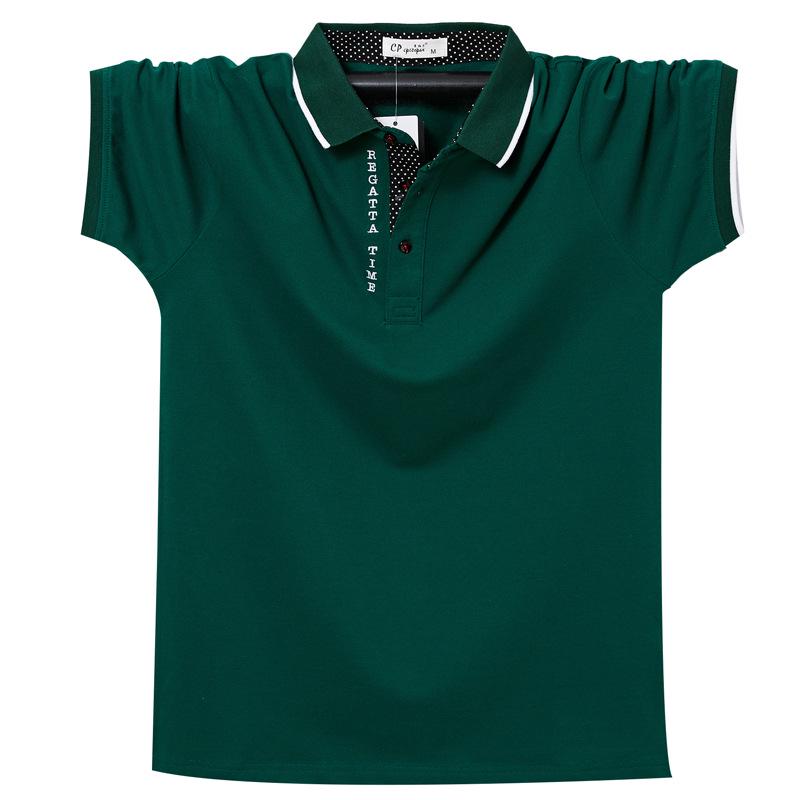 Men's 7XL Summer Polo Shirt - Big Size Cotton Short Sleeve with Turn-Down Collar