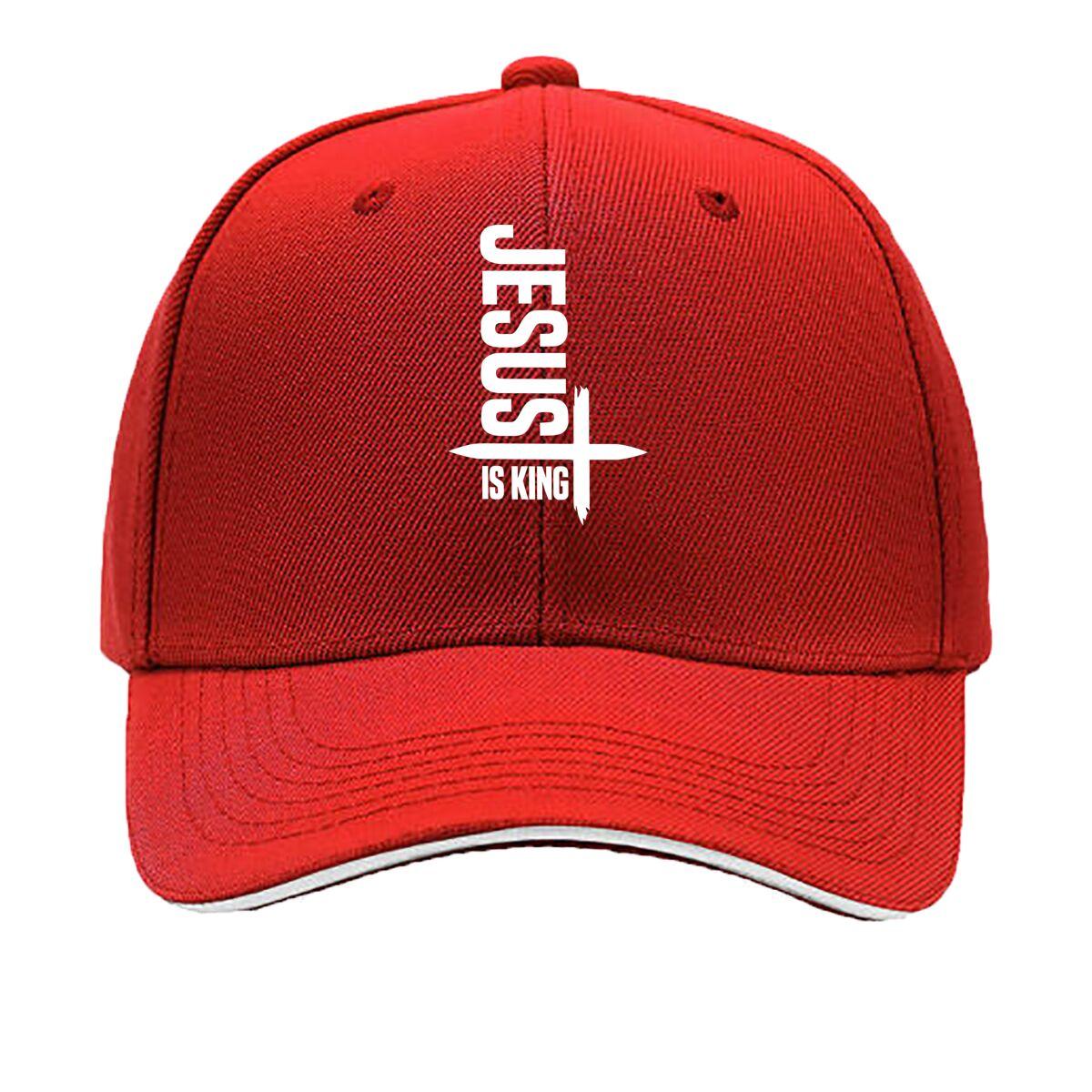 Jesus Is King Print Unisex Baseball Cap Suitable for Unisex and Women Adjustable Dad Hat Sandwich Baseball Cap One Size