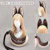 Furry Animal Ear Headband Tail Set Halloween Party Cosplay Costume Accessory Wolf Fox Style