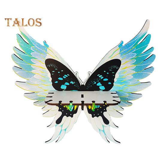 

Кутова полиця Крила Метелик Підвісна кутова полиця Легка в установці Багатоцільова Дерев яна полиця для дисплею в сільському стилі Настінна полиця-метелик Декор C