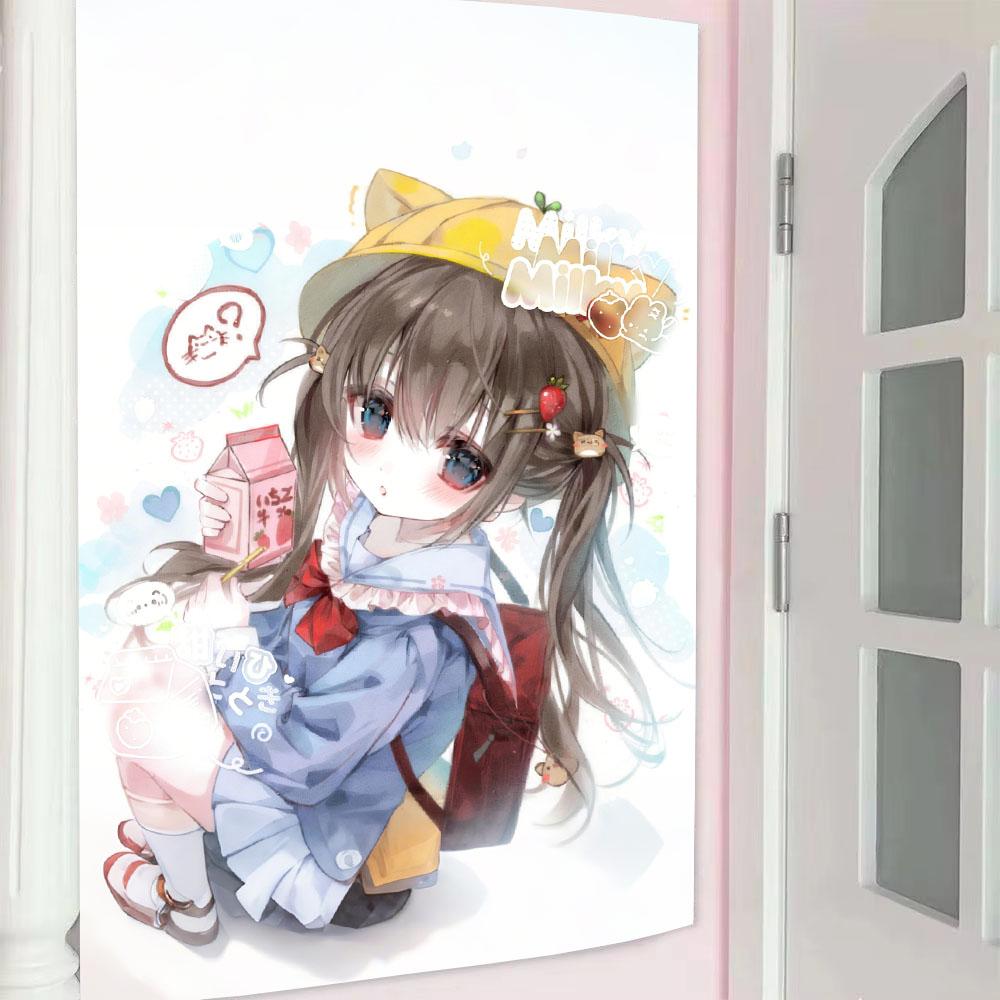 

Anime New JK Girl Tapestry Ins Style Cute Wall Hanging Home Decor Kawaii Room Aesthetic Background Cloth 74x94cm(29x37in)