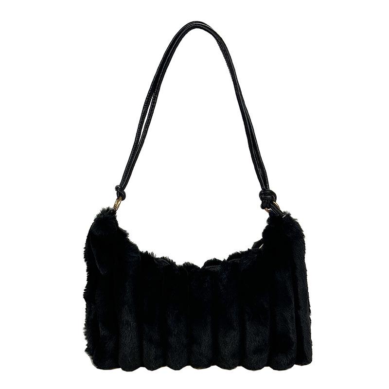 Women's Large Capacity Plush Crossbody Bag - Versatile, Casual, and Simple for Korean Commute