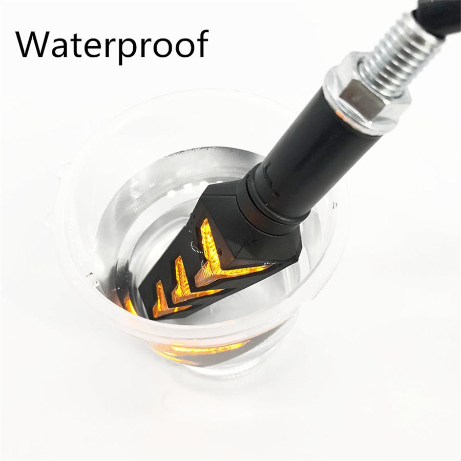 Flowing Motorcycle Motorbike Fish Bone Style Turn Signal Indicator Light