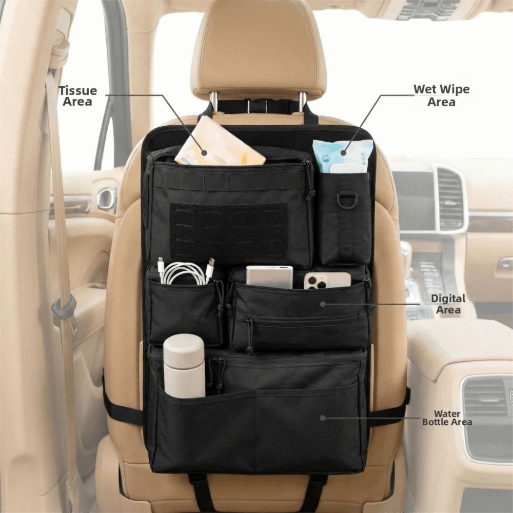 Portable Car Seat Back Storage Bag Multifunctional Hanging Rear Seat Bag  Camping Accessories
