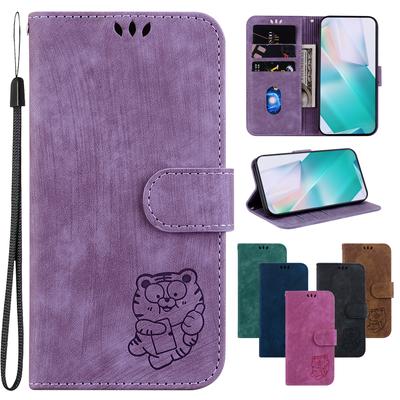 Custodia in Pelle Tigre Retro Adorabile Per Google Pixel 9A/8A/Pixel 7A/Pixel 9/Pixel 6 6A Portafoglio con Supporto Fessure per Carte Copertura a Libro per Google Pixel 5 5A Pro