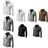 Mens Slim Fit Stand Collar Long Sleeve Coat Top Military Jacket For Stylish Look