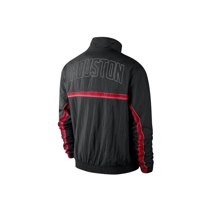 Nike Chaqueta Casual Deportiva con Cuello Alto para Hombre Houston Rockets NBA Ropa de Abrigo Negra CJ7149-010