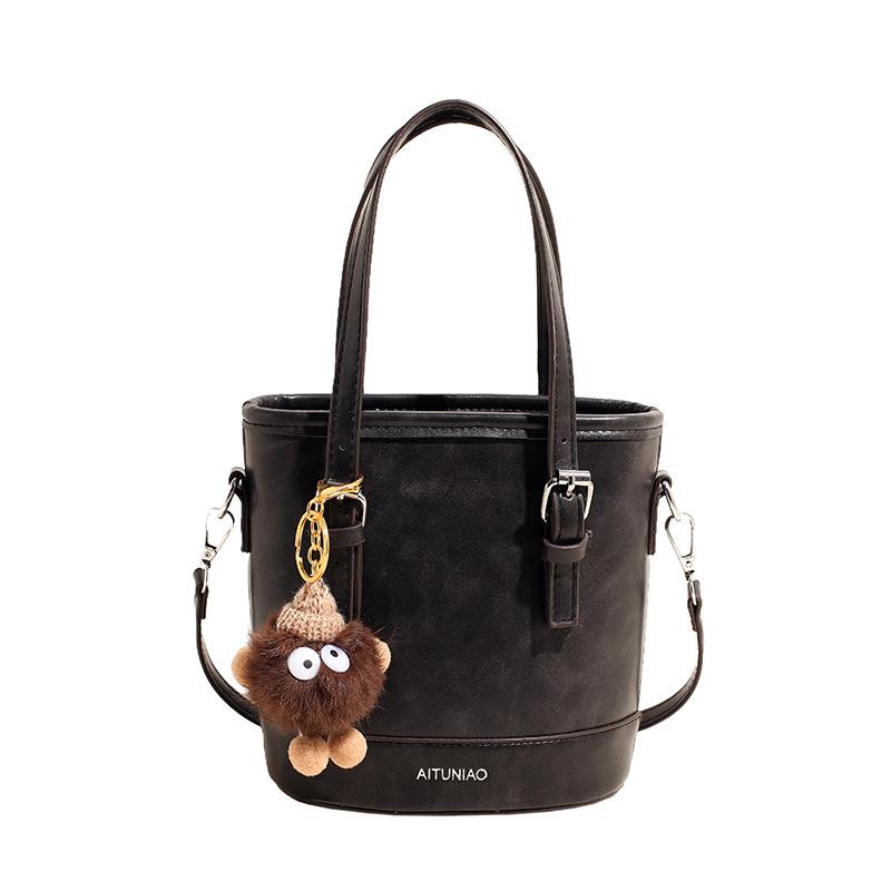 Herbst und Winter Retro Handtasche Tasche Damen neue Mode vielseitige Schulter Umhängetasche Premium Bucket Bag