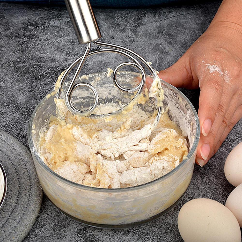 Stainless Steel Dough Whisk for Professional Kitchens and Home Cooking