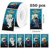 250-Piece Halloween Spooky Doll Graffiti Stickers (3 Styles) - PVC Self-Adhesive DIY Decals for Water Bottles, Notebooks & Party