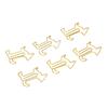 100Pcs Gold/Silver Dog Shape Paper Clips Dog Shape Portable Paper Clips Cute Paper Clips  Stationery