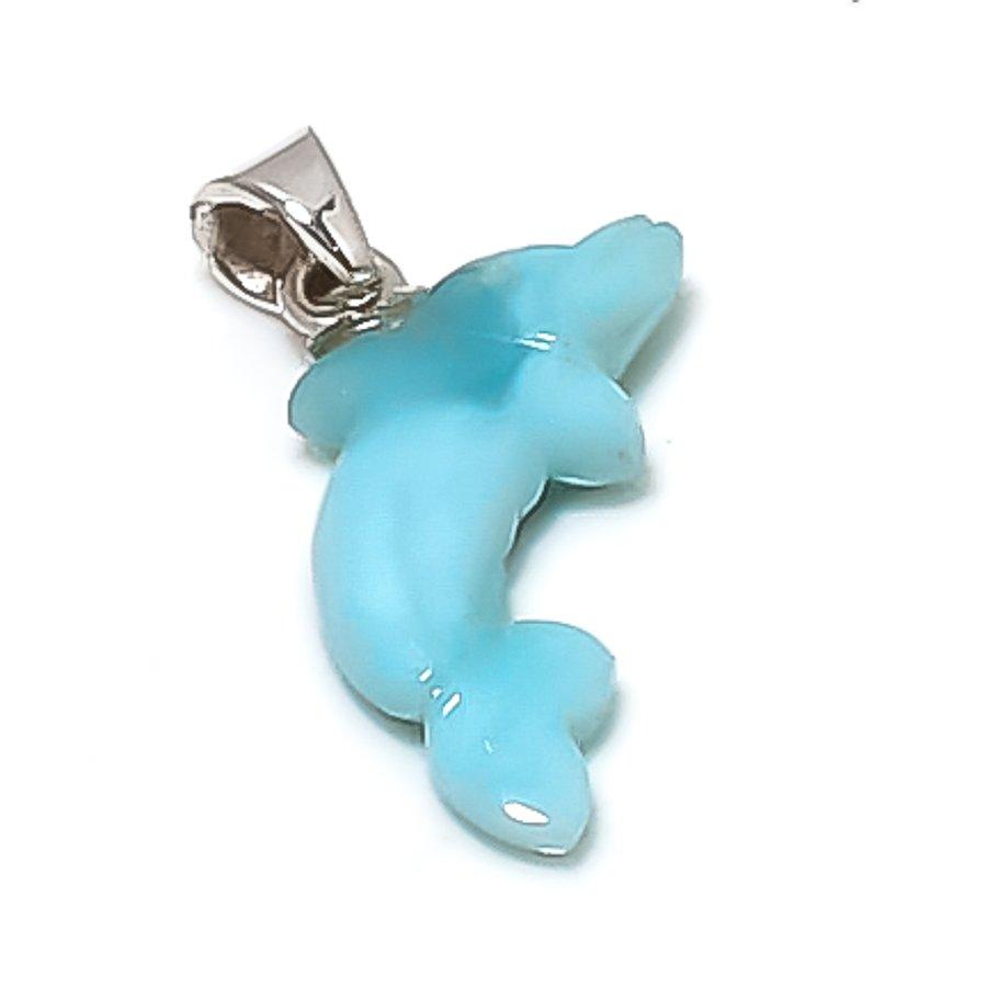 

Natural Larimar Gemstone Handmade 925 Sterling Silver Jewelry Pendant 0.71 j7p41