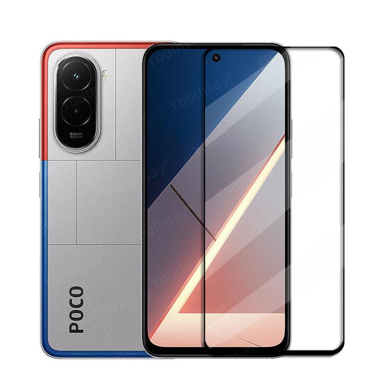 6in1 Glass For Poco M7 Full Cover Tempered Glass Xiaomi Poco M7 Screen Protector HD Protective Phone Lens Film Poco M7 4G