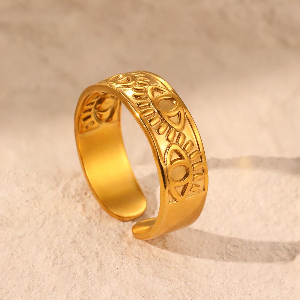 

Кольца из нержавеющей стали, дизайн личности, винтажное кольцо с открытым глазом дьявола, уникальное преувеличенное кольцо для женщин, циркон, подарок, для вечеринки