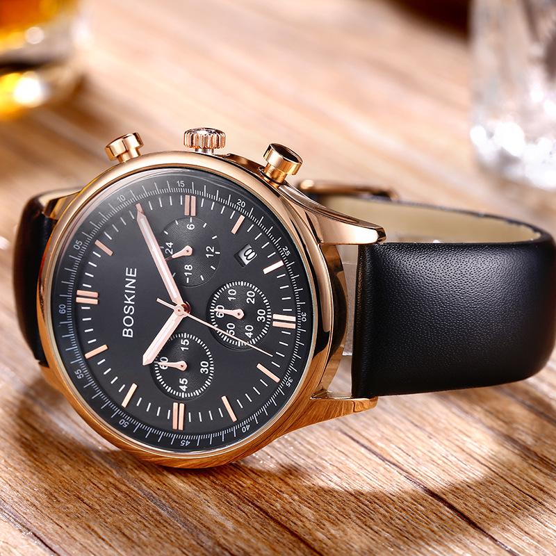 New Top Brand Business Men's Watch Multi-functional Sports Waterproof Quartz Watch Three-eye Six-pin Men's Watch