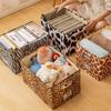 Bedroom Retro Solid Color Storage Box Fabric Printing Animal Pattern Clothing Storage Box Drawer Storage Box