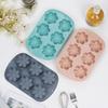 6-fach Blüten Silikonform Antihaft Lebensmittelqualität Leicht zu lösen DIY Süßigkeiten Pudding Schokolade