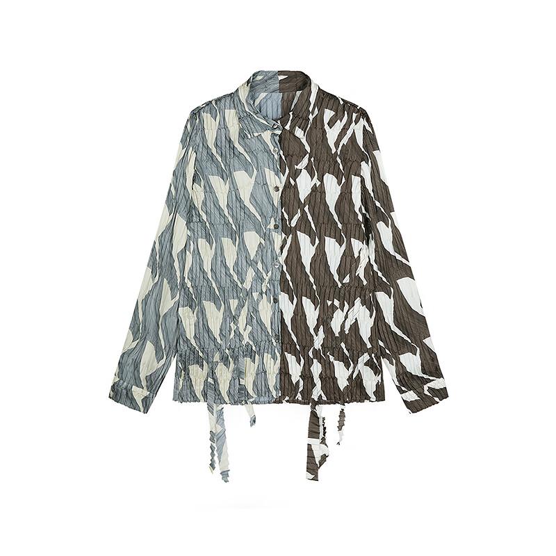 JNBY Retro Modern Colorblock Long-Sleeve Shirt