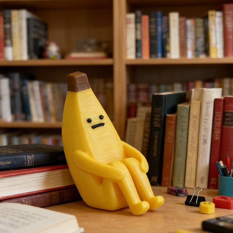 1 3D printed ornament of Anxiety Banana, suitable for home desktop ornament and personalized ornament decoration