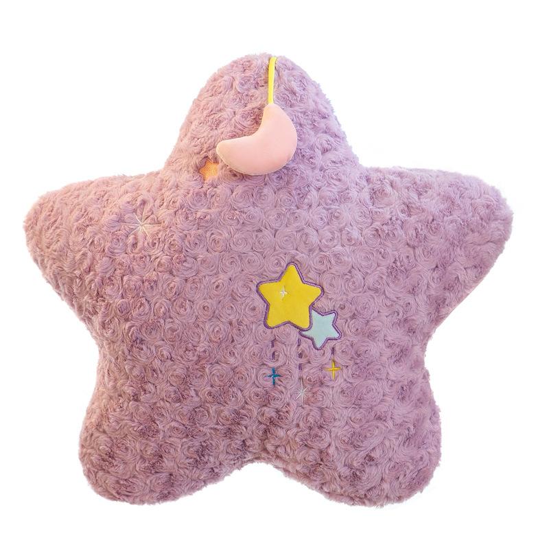 Star Pillow Girl Sleeping with Moon Plush Toys Super Soft Doll Sleeping with Doll Gift