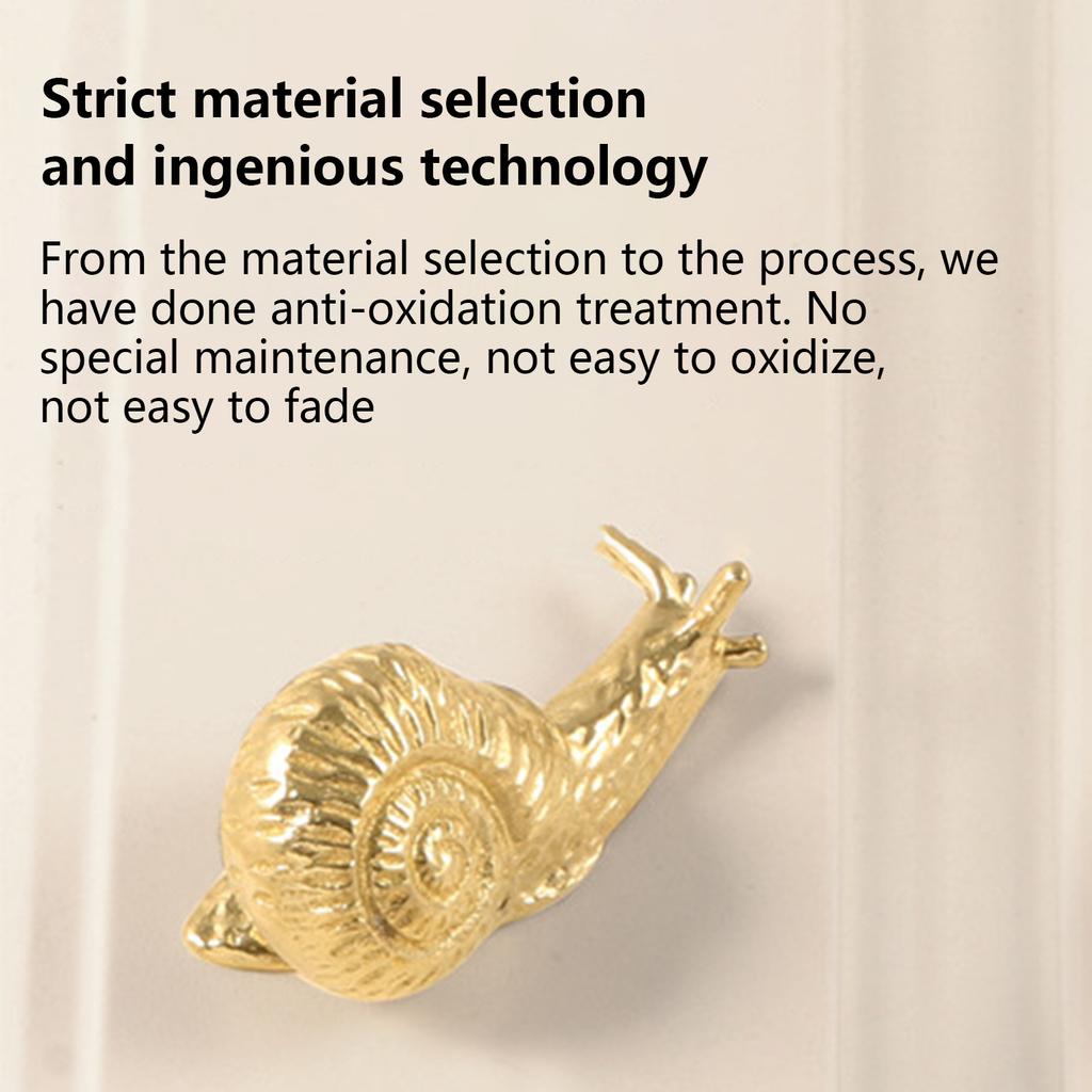 Brass Door Handle Snail Design Cabinet Door Knob for Living Room Bedroom Bathroom New Chinese Style Cabinet Pulls
