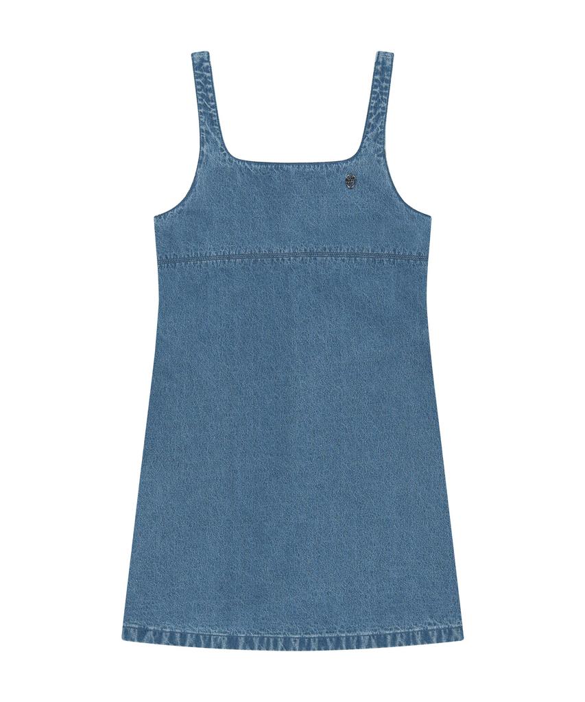 Malittepeulangsowajeobeo W Denim Sleeveless Dress Light Blue