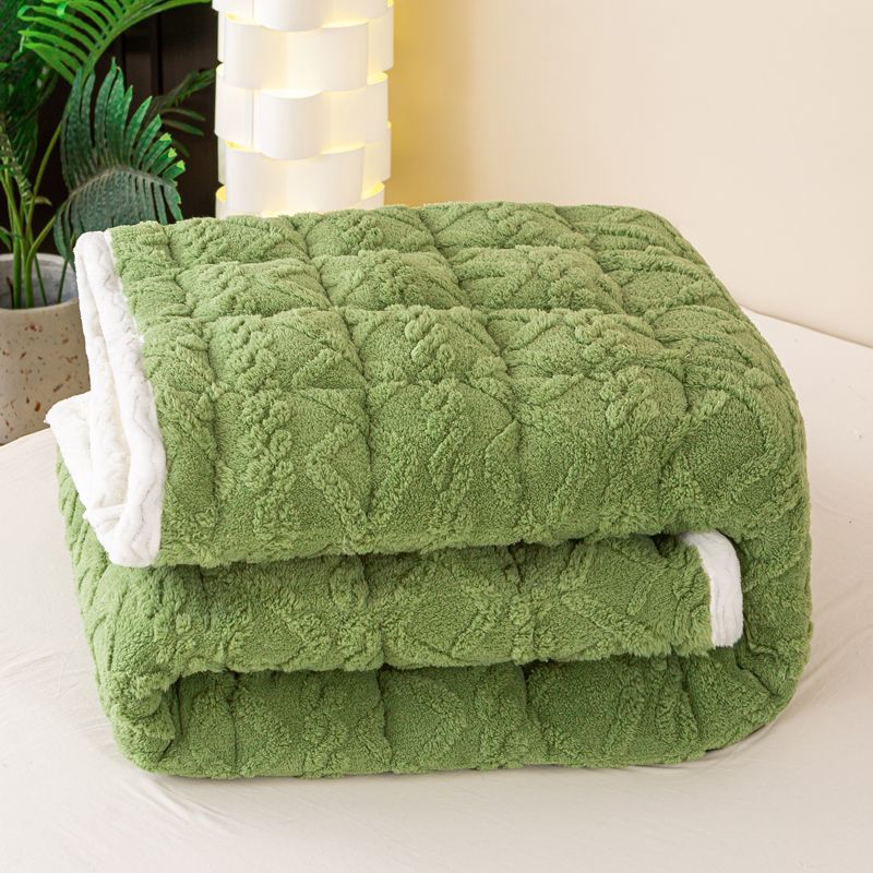 Winter Warm Tafu Velvet Mattress Soft Cushion with Velvet Blanket Bedding Milk Velvet Bed Cover Student Dormitory Machine Washable