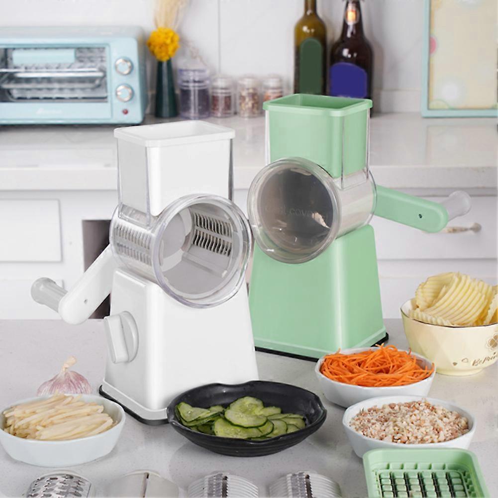 6-in-1 Rotary Cheese Shredder - Durable Kitchen Grater with Handle for Effortless Cheese & Vegetable Shredding, Ideal for Meal Prep