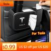 Car Sticker Tesla Portable Multifunctional Car Seat Back-up Trash Can Storage Box Rack For Tesla Model 3 Invader 3 Model S X Y R