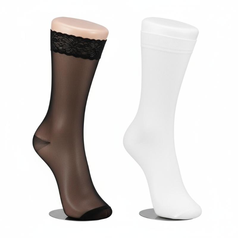 Realistic Female Foot Model Magnetic Bottom Mannequin Leg Shop Exhibition Display Tool for Socks Ankle Bracelets Jewelry