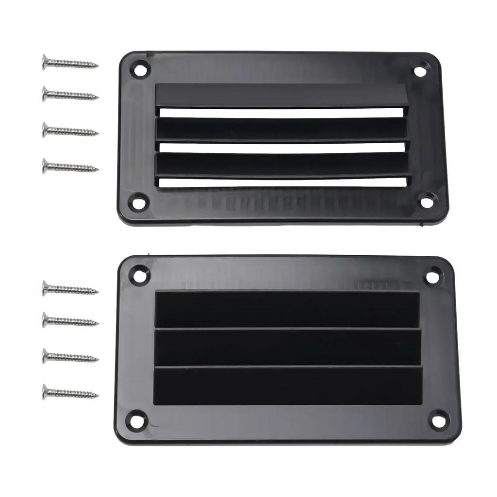 For Durable RV Exhaust Vent Covers 2pcs with Rounded Corners Made from ABS Plastic for Protection and Efficient Airflow