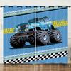 Curtain Car Off-Road Vehicle 3D Digital Printing Blackout Curtain Punching