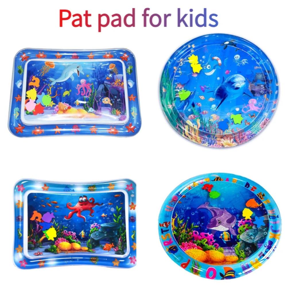 1 PCS Children's Inflatable Pat Pad Baby Pat Pad PVC Marine Animal Water Pad Toy Baby Crawling Inflatable Water Pad Water Toy