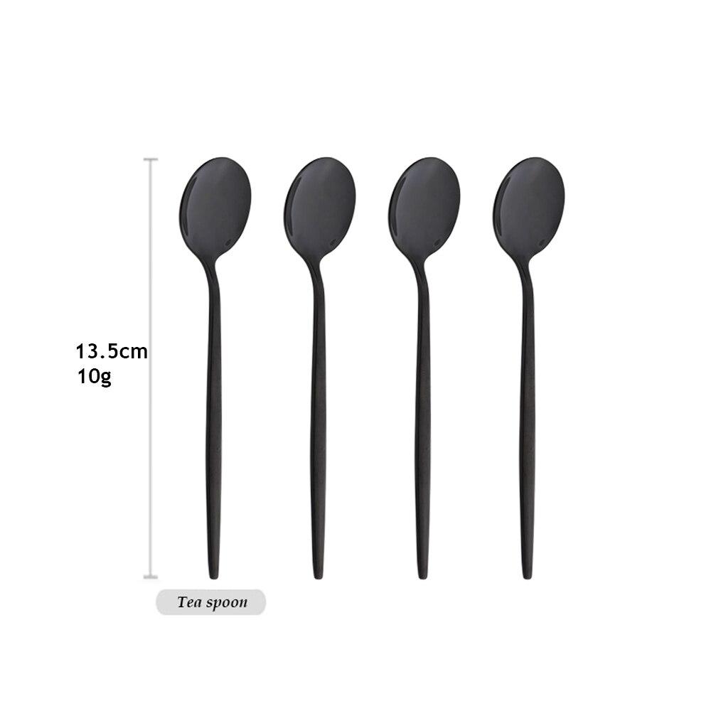 Set 6 Cucchiai Da Dessert In Acciaio Alessi Caccia, Design Di Luigi Caccia Dominioni