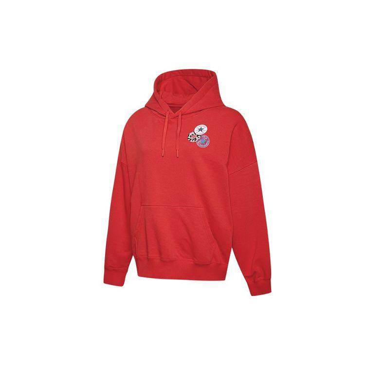 

Converse Logo Print Hoodie With Drawstring Женская худи Red 10020737-A02