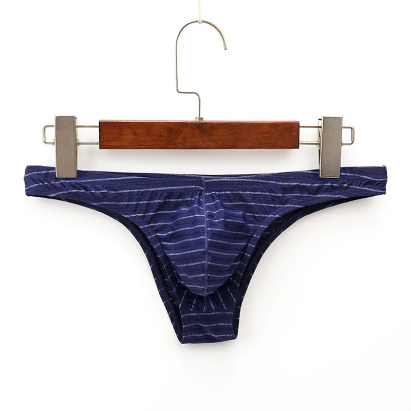 1 buc Chiloți tanga cu talie joasă și pungă subțire, respirabili din nailon/poliamidă, ridică fesele, lenjerie intimă pentru bărbați