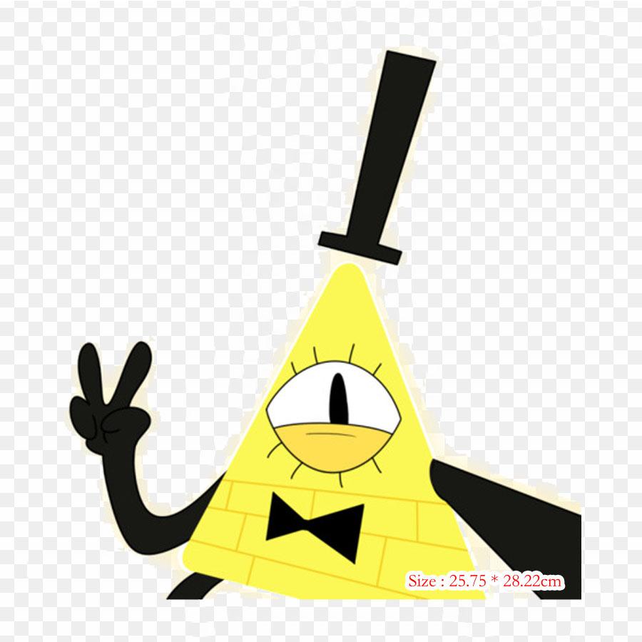 Bill Cipher Robbie Iron on Heat Transfer Printing Vinyl Patches Sticker for Clothes DIY Appliques Washable Patches