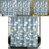 Artistic Floral Shower Curtain With Blue Flower Pattern For Allseason Bathroom Decor